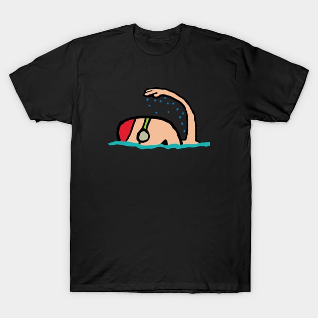 Swimming T-Shirt by Mark Ewbie